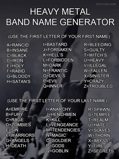 glam metal band name generator